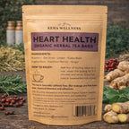 Té para la salud del corazón — Bolsitas de té orgánico de hierbas | Mezcla de espino blanco, tilo y romero